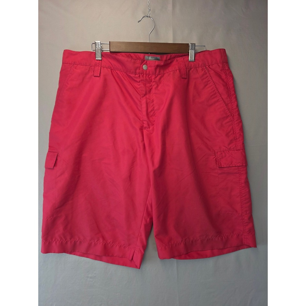 J.Lindeberg 21st Century Lifestyle Red Cargo Shorts Mens Size 38 Utility Casual